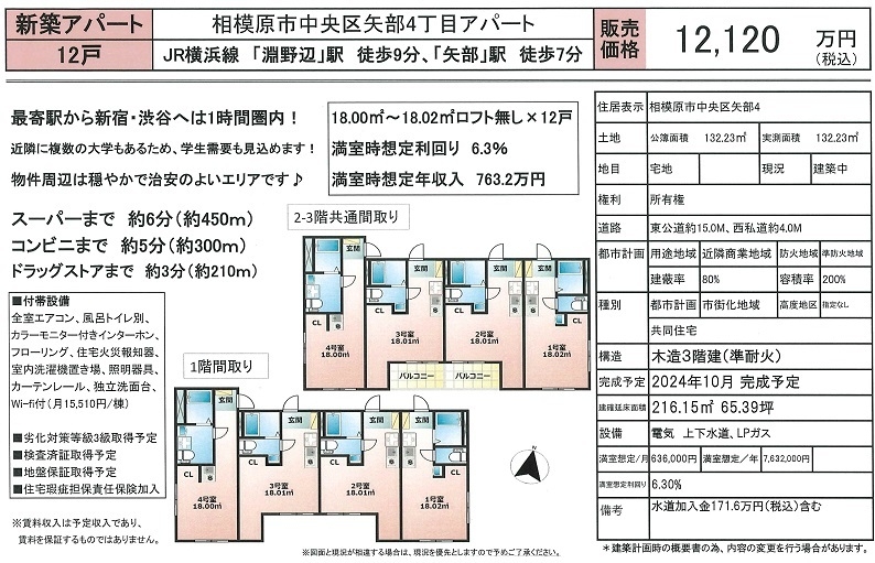 一棟売りアパート図面