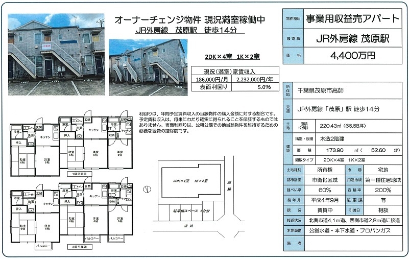 一棟売りアパート図面