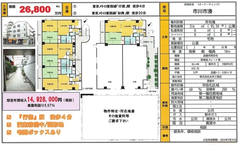 一棟売りマンション図面