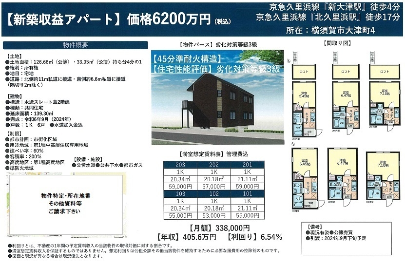 一棟売りアパート図面