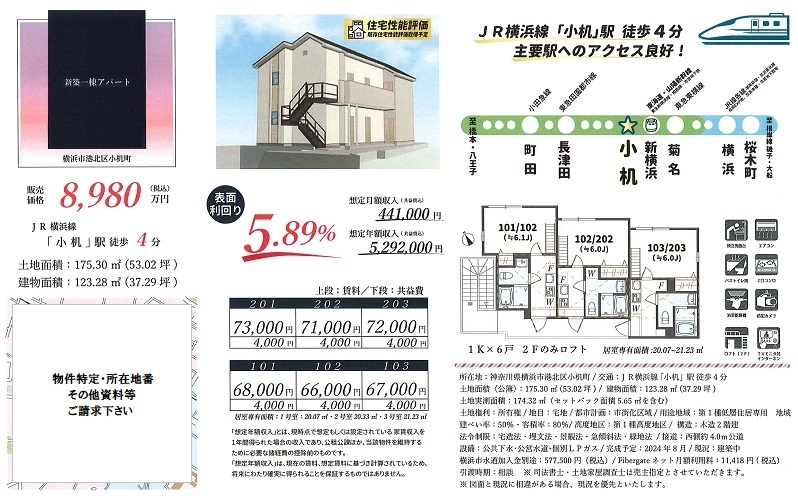 一棟売りアパート図面