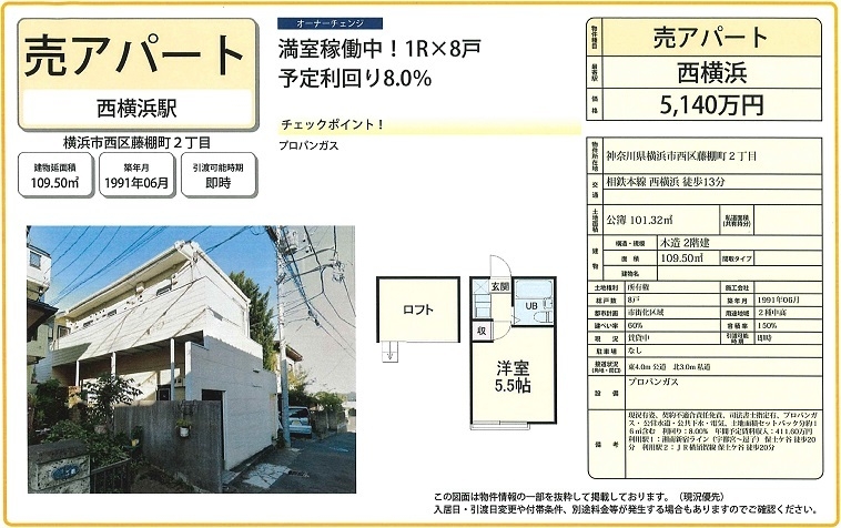 一棟売りアパート図面