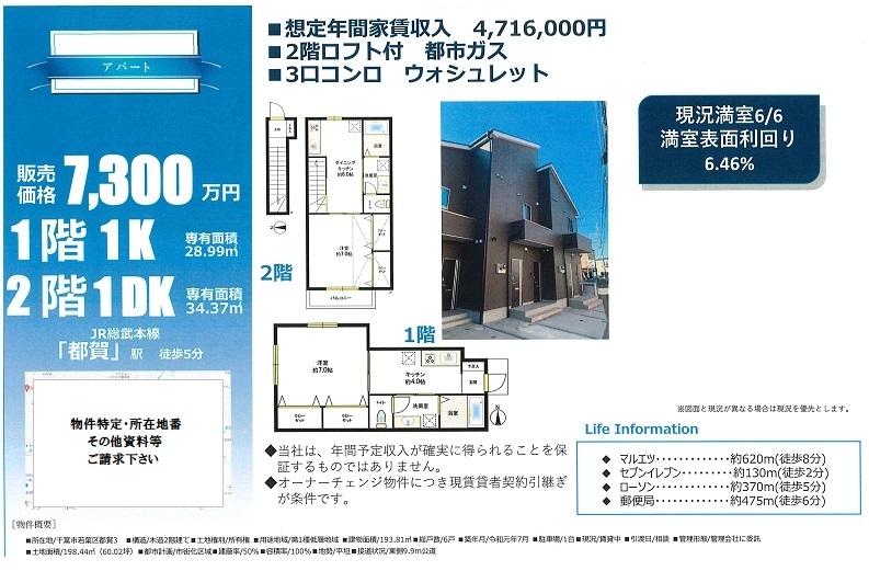 一棟売りアパート図面