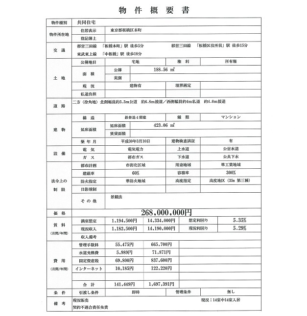 一棟売りマンション図面