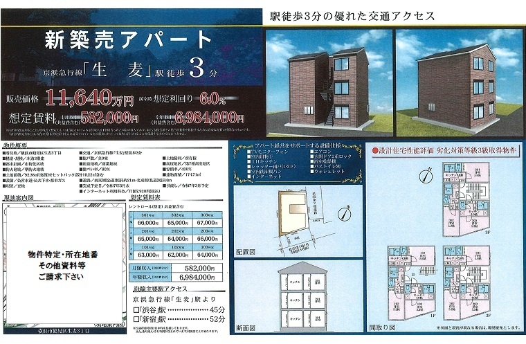 一棟売りアパート図面