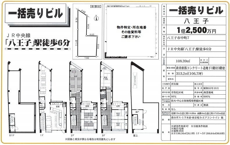 東京都八王子市中町の投資用一棟売りビル物件 東京 首都圏の不動産投資 みなとアセットマネジメント