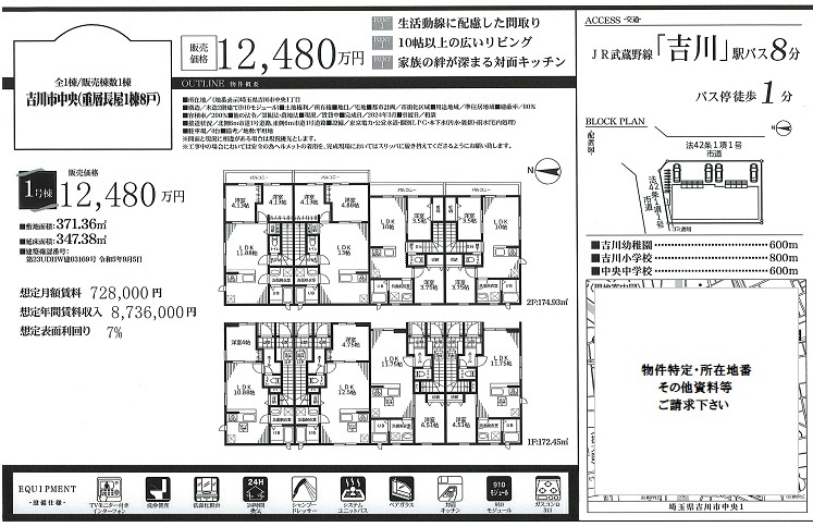 一棟売りアパート図面