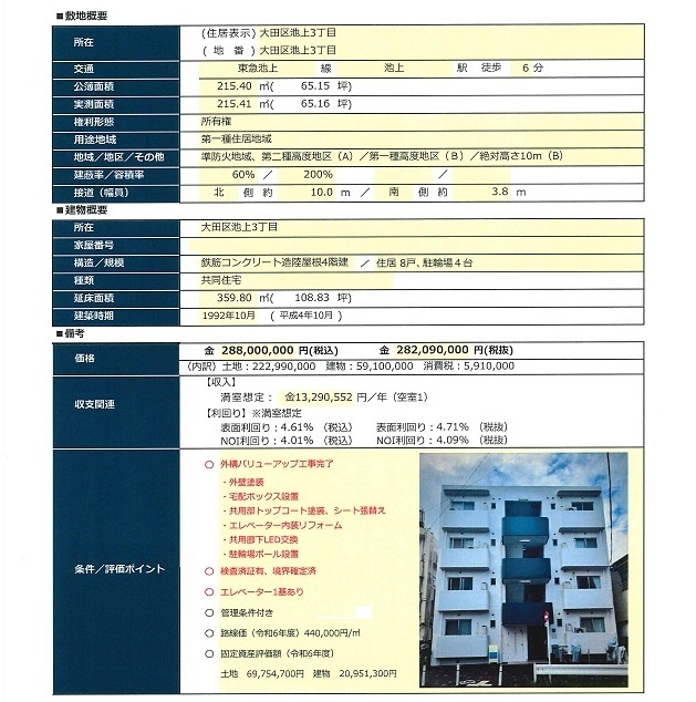 一棟売りマンション図面