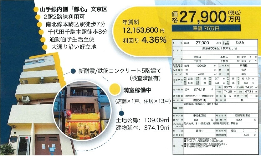 一棟売りマンション図面